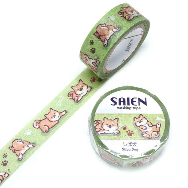 Japońska Taśma Washi Tape - Shiba Inu