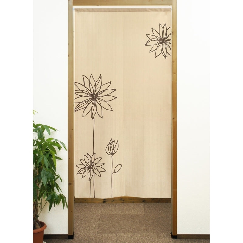 Japońska zasłona kwiatowa Noren 85 x 170 cm