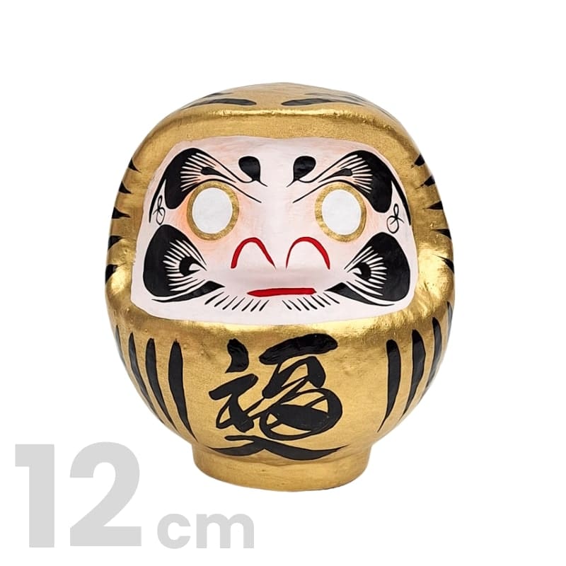 Japońska złota Daruma od 9 do 15 cm 12 cm