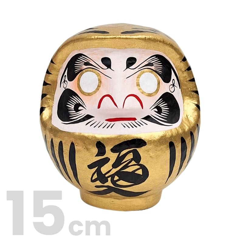 Japońska złota Daruma od 9 do 15 cm 15 cm