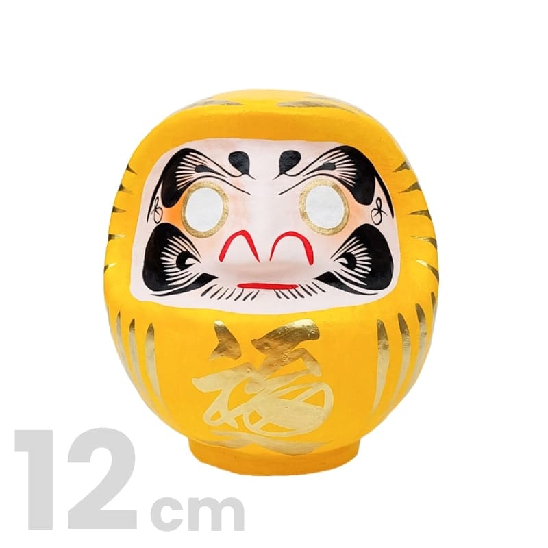 Japońska żółta Daruma od 9 do 15 cm 12 cm