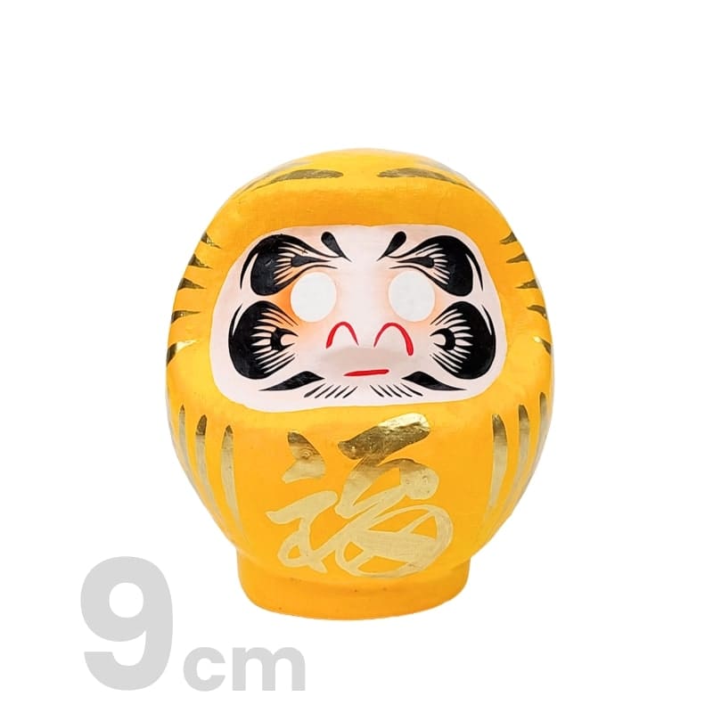 Japońska żółta Daruma od 9 do 15 cm 9 cm