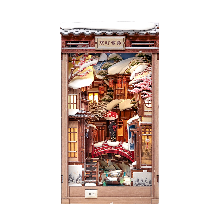 Japoński Book Nook Kyoto Snow Whisper