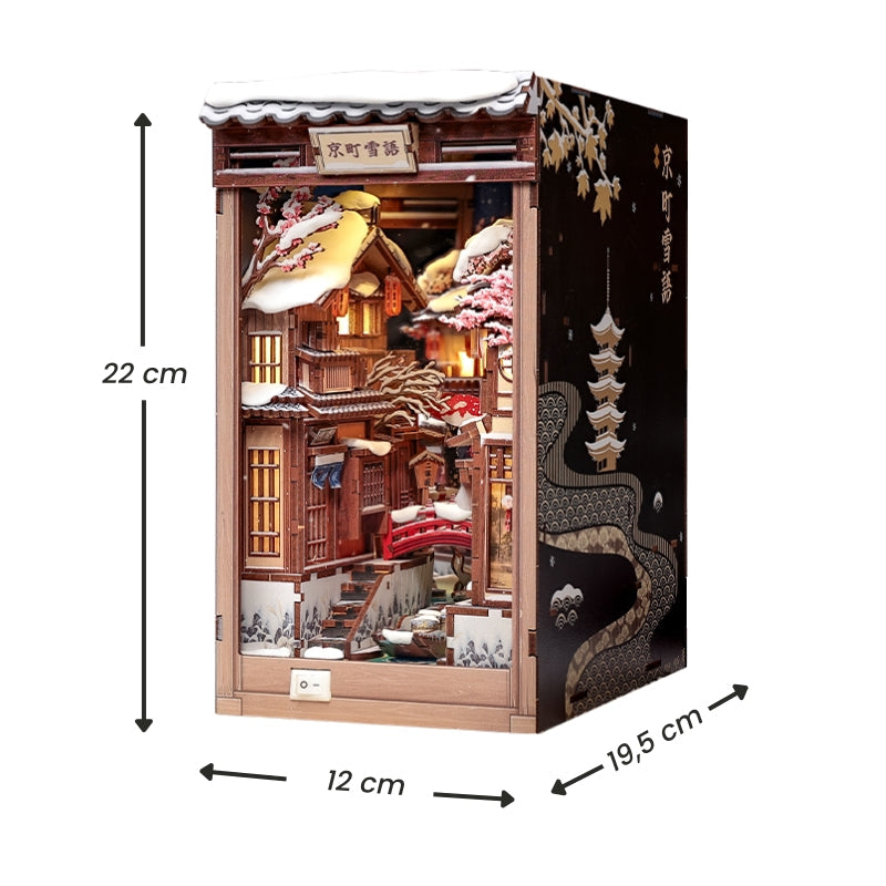 Japoński Book Nook Kyoto Snow Whisper