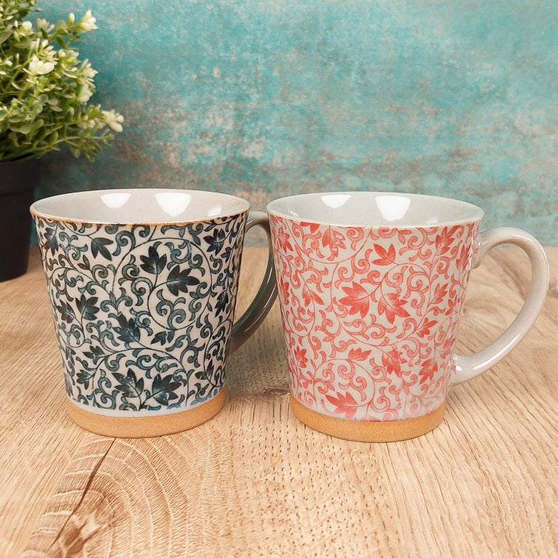 Japoński czerwony kubek ceramiczny