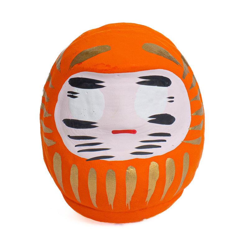 Japoński Daruma 6 cm - Różne Kolory Pomarańczowy