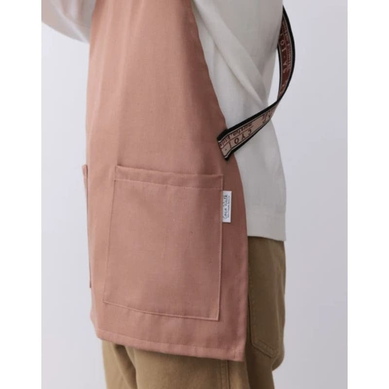 Japoński fartuch krótki terakota