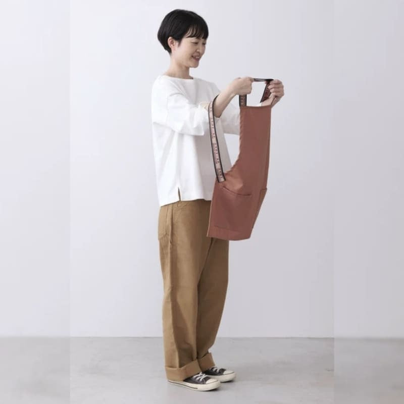 Japoński fartuch krótki terakota