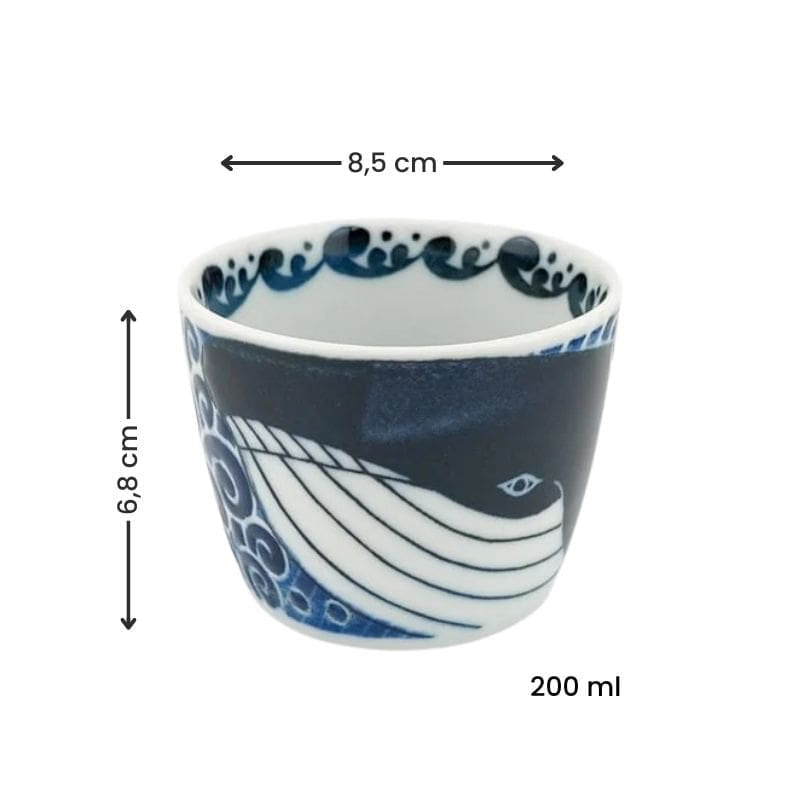 Japoński kubek Soba z wielorybem