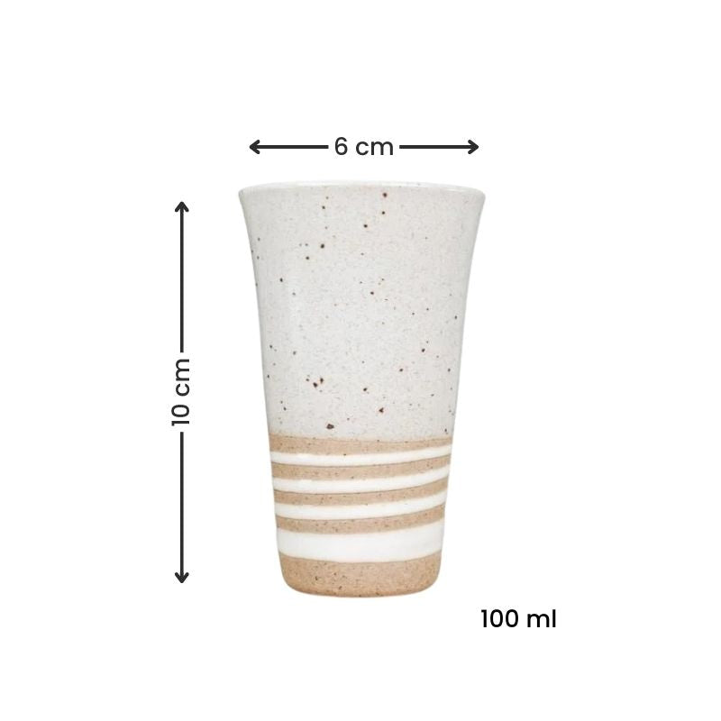 Japoński kubek z terakoty biały