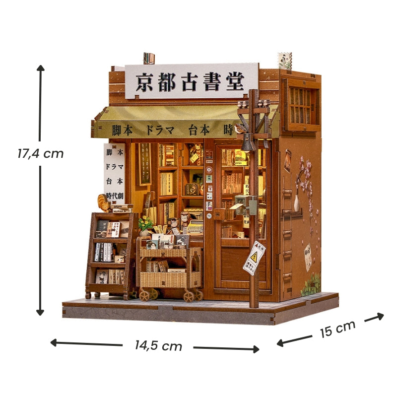 Japoński Miniaturowy Domek Drewniany Antique Bookery of Kyoto