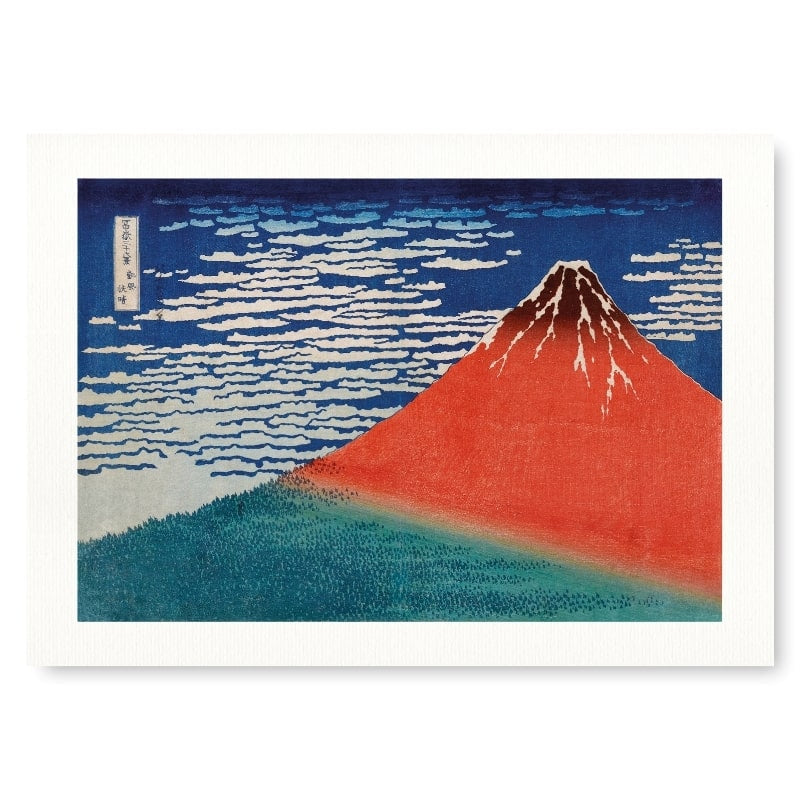 Japoński nadruk Mount Fuji Red A3