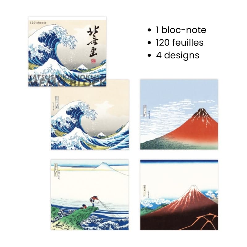 Japoński notatnik z nadrukiem Hokusai