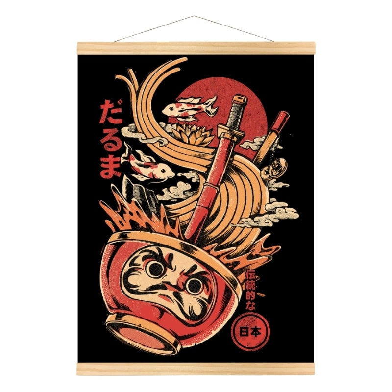 Japoński plakat Daruma Ramen A3
