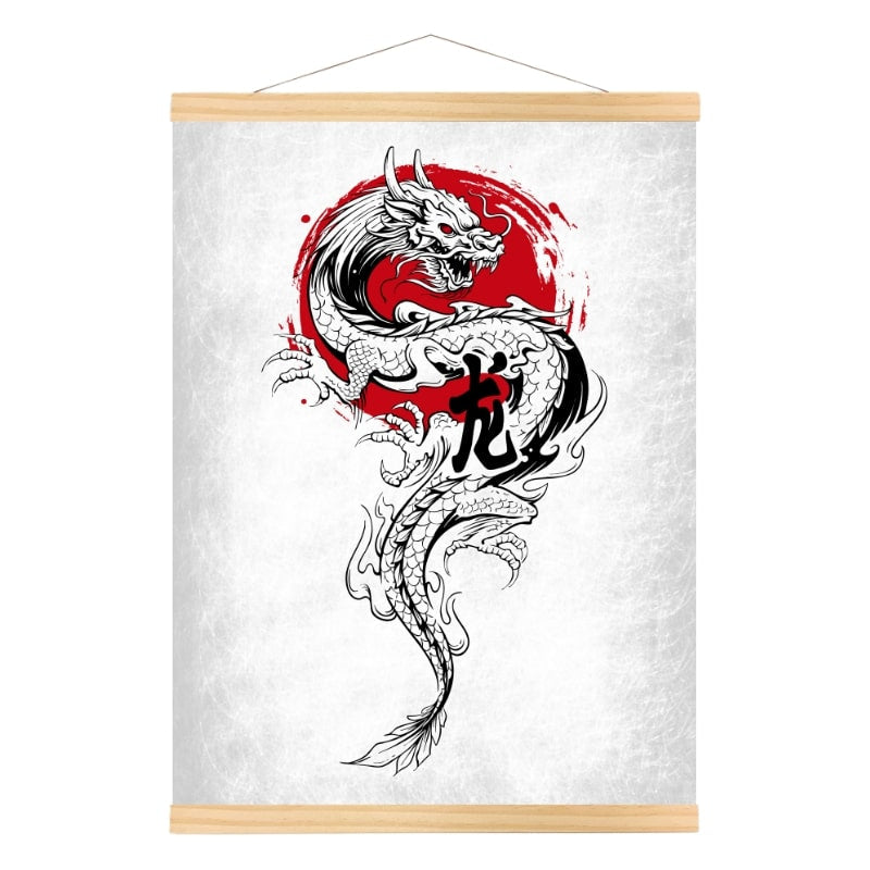 Japoński plakat Dragon & Soleil A3