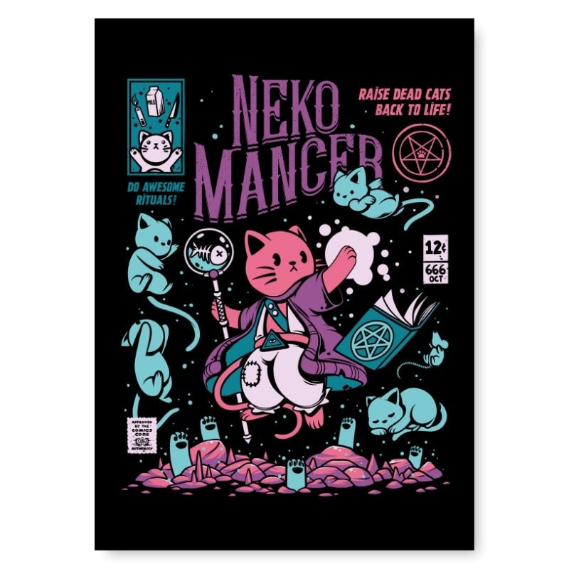 Japoński plakat Nekomancer A3