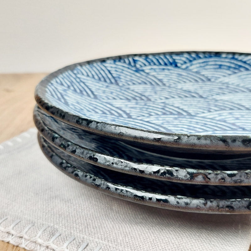 Japoński talerz Seigaiha