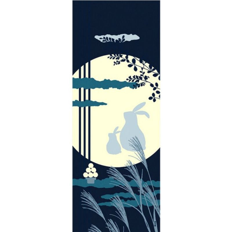 Japoński Tenugui Tsukimi