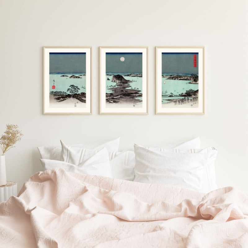 Japoński wydruk Hiroshige Kanazawa N°3 A3