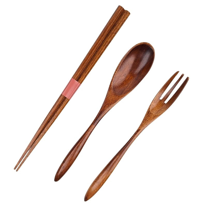 Japoński zestaw drewnianych sztućców
