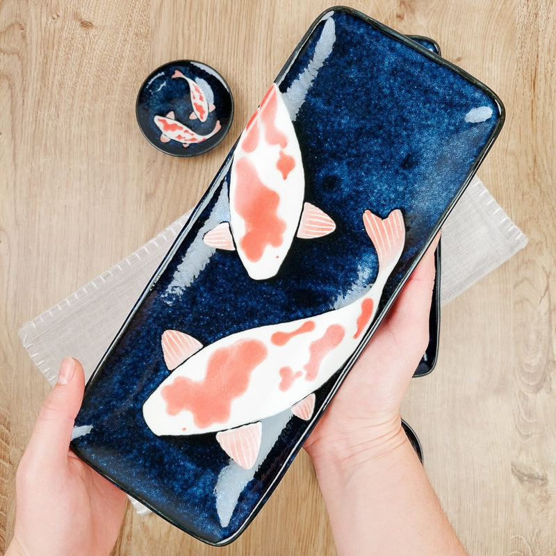 Japoński zestaw talerzy do sushi