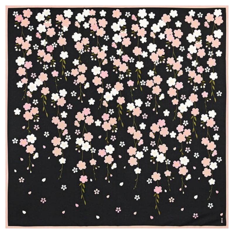 Japońskie Furoshiki Sakura nocą 90x90 cm