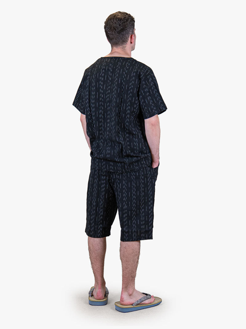 Japońskie Jinbei Męskie Kuro - Czarne