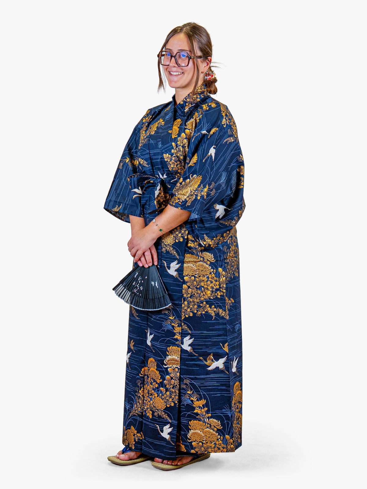 Japońskie Kimono Damskie - Kiku Tsuru