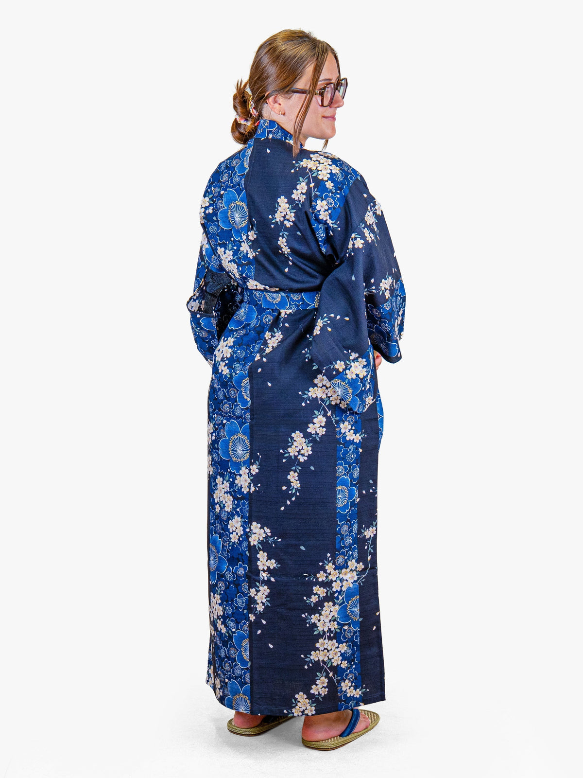 Japońskie Kimono Damskie - Niebieska Sakura