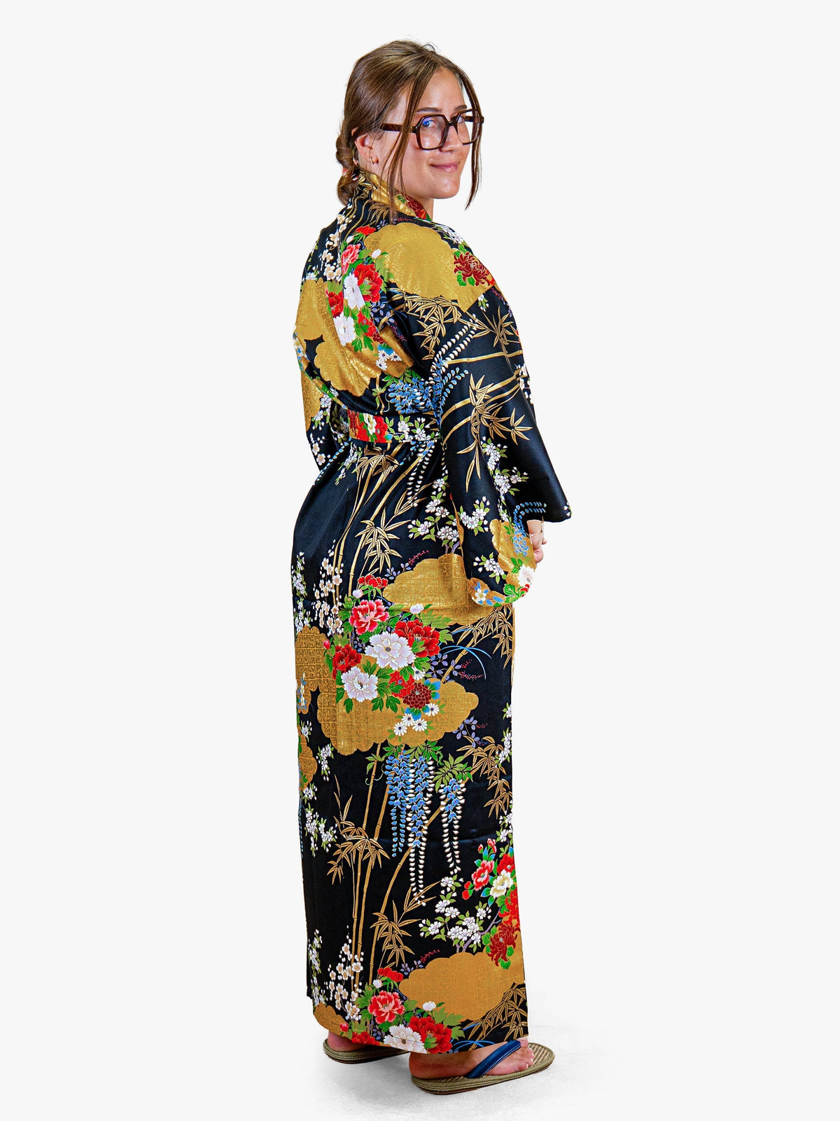 Japońskie Kimono Damskie - Złota Botan