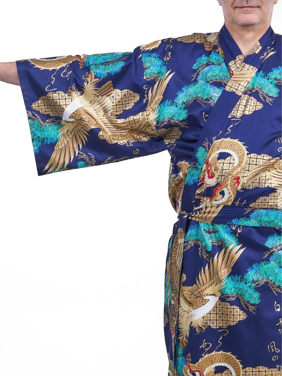 Japońskie kimono męskie Ryū to Washi Uniwersalny rozmiar