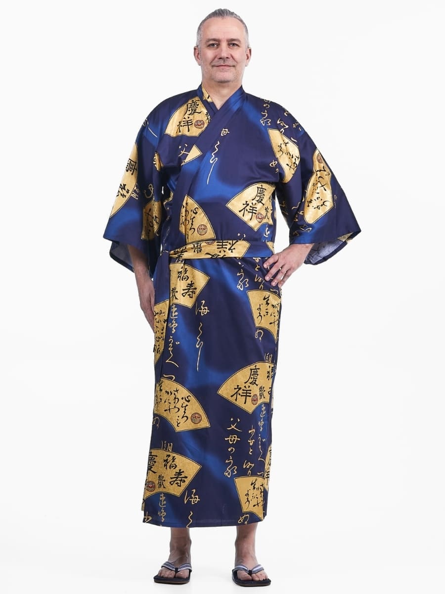 Japońskie kimono męskie Sensu Gold Uniwersalny rozmiar