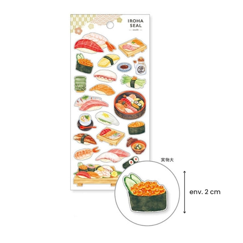 Japońskie naklejki sushi