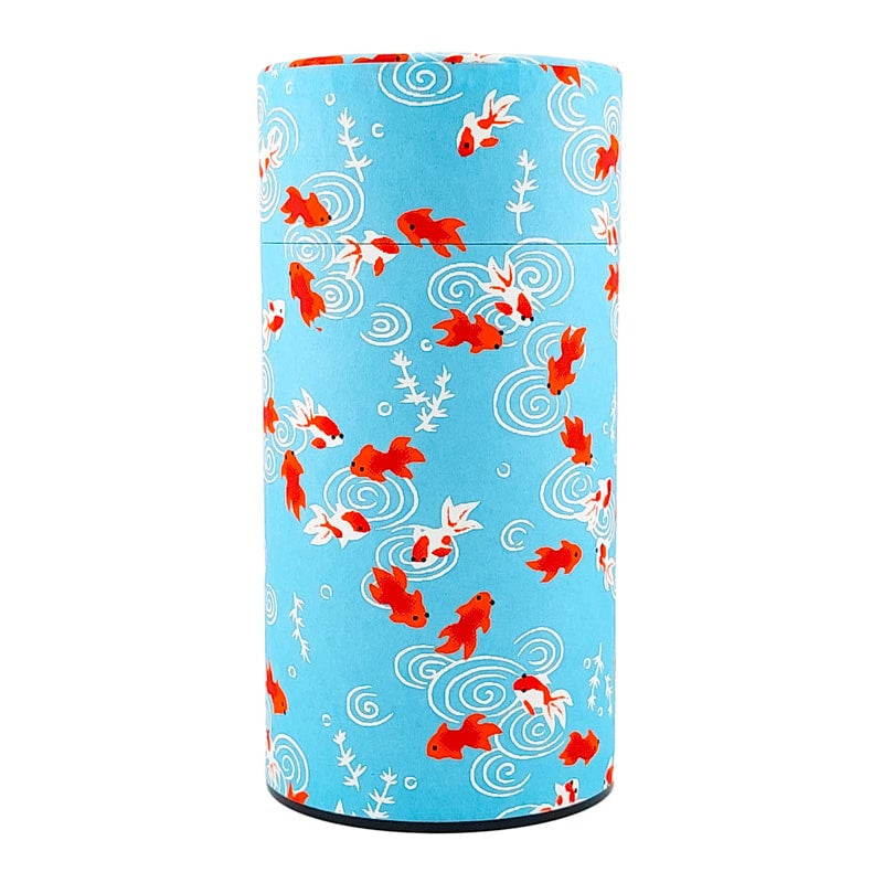 Japońskie pudełko na herbatę Washi Kingyo