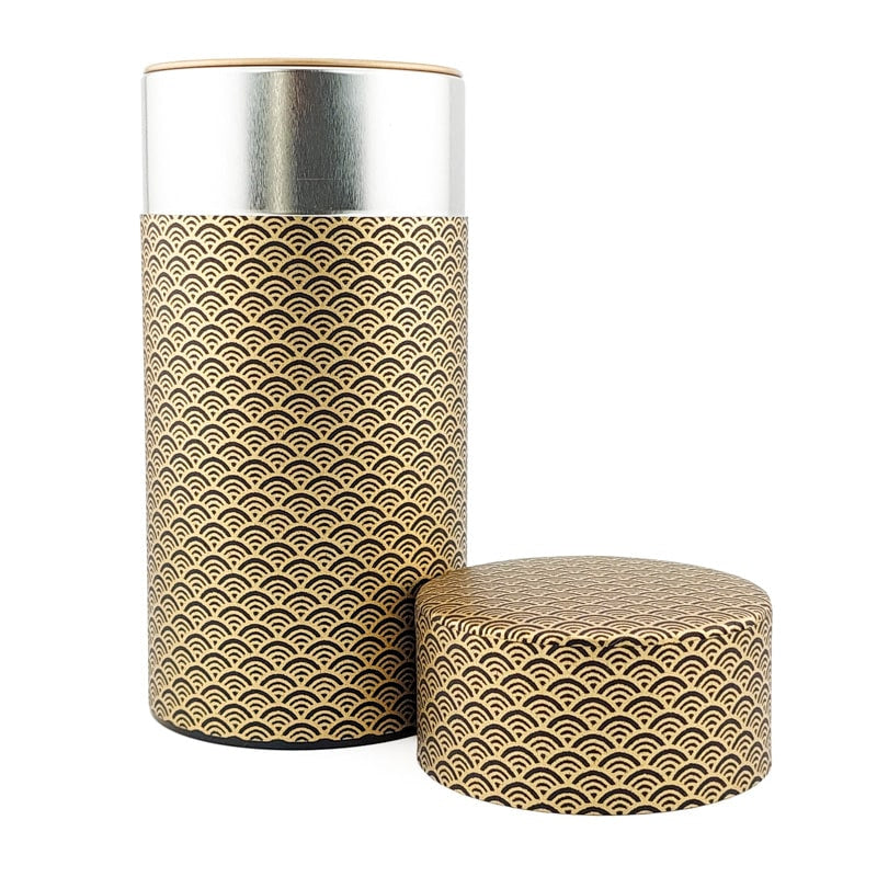 Japońskie pudełko na herbatę Washi Seigaiha