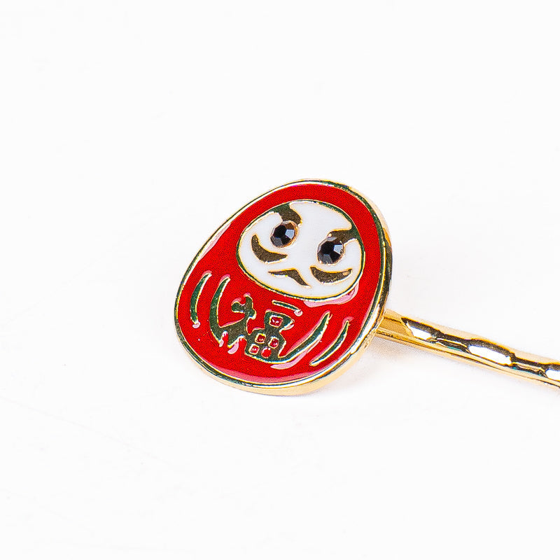 Japońskie Spinki do Włosów Daruma i Sakura
