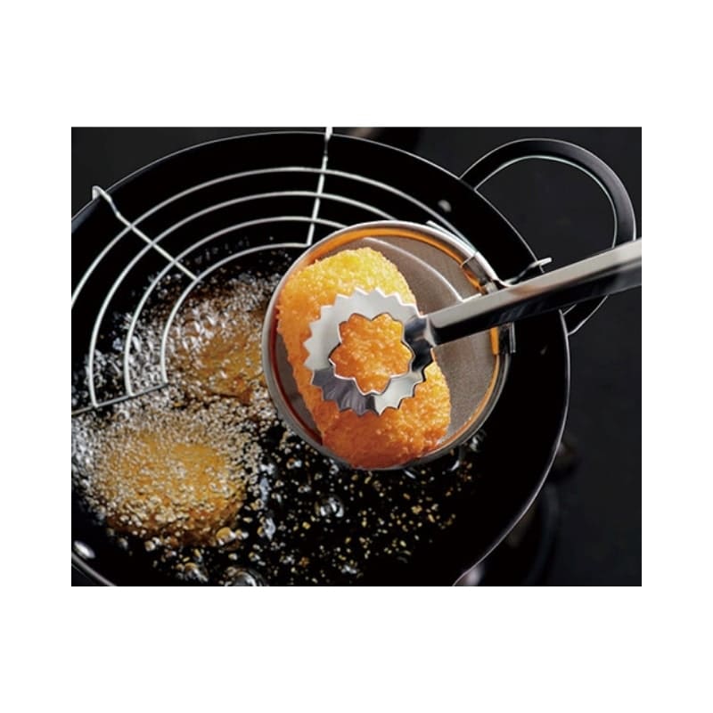 Japońskie szczypce do smażenia ze stali nierdzewnej