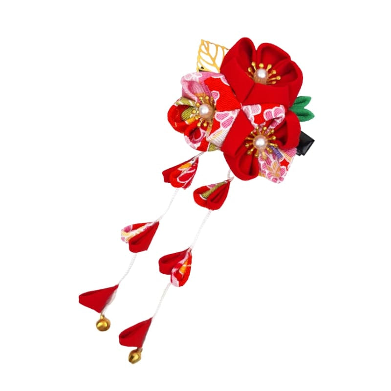 Kanzashi Barrette Flower