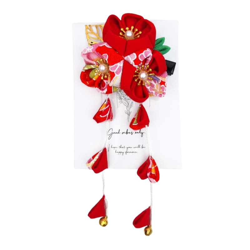 Kanzashi Barrette Flower