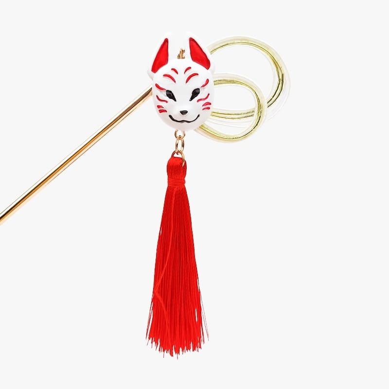 Japońska maska Kitsune Kanzashi