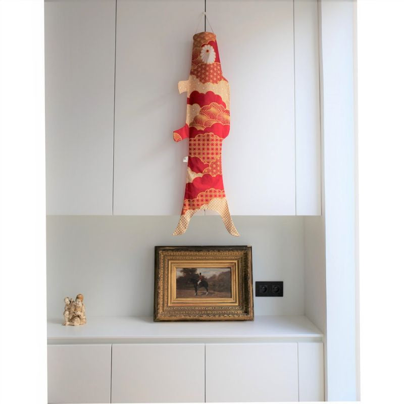 Koinobori Patchwork Red 100 cm