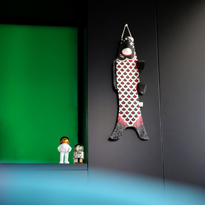 Koinobori Traditional Black & White 70 cm