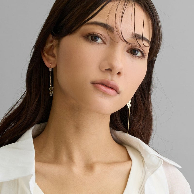 Kolczyki ze złotą rybką