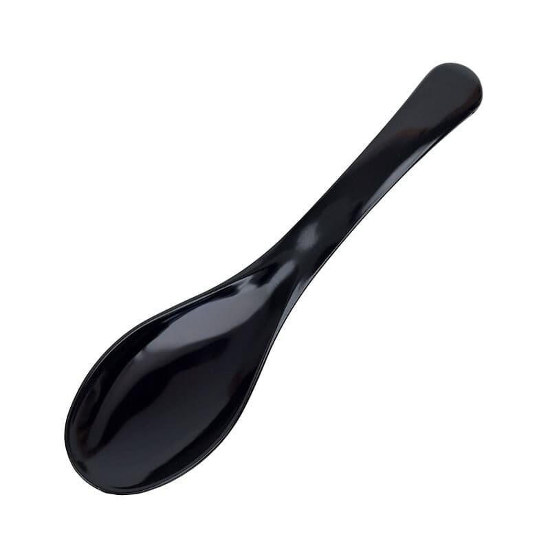 Łyżka do ramenu lakierowana czarną żywicą