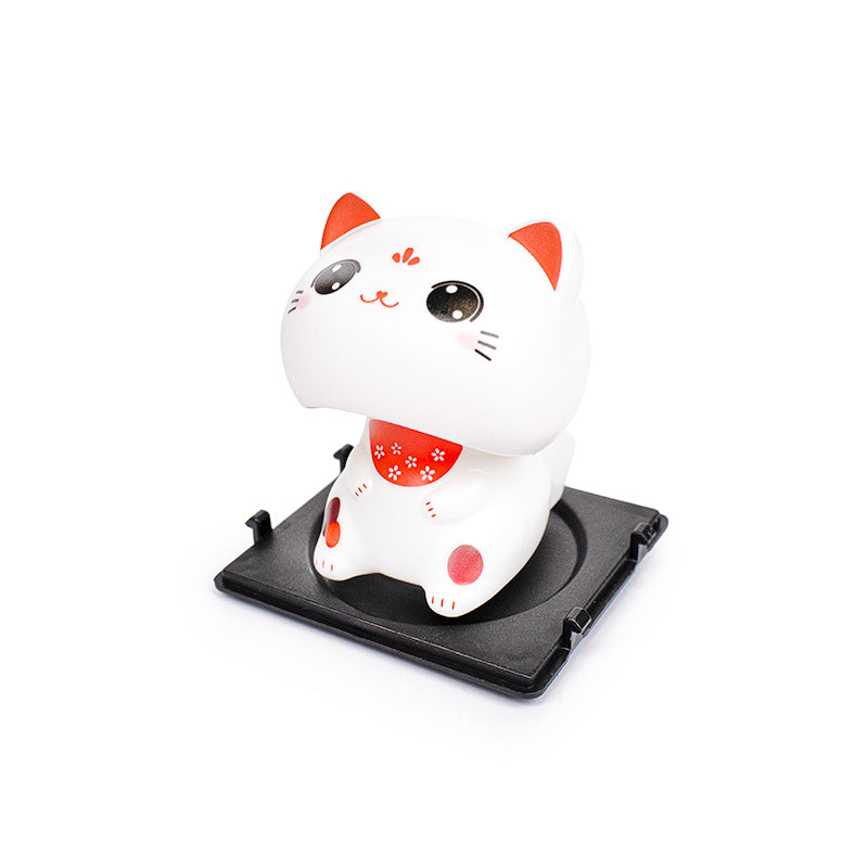 Machający Solarny Kot Szczęścia - Kawaii