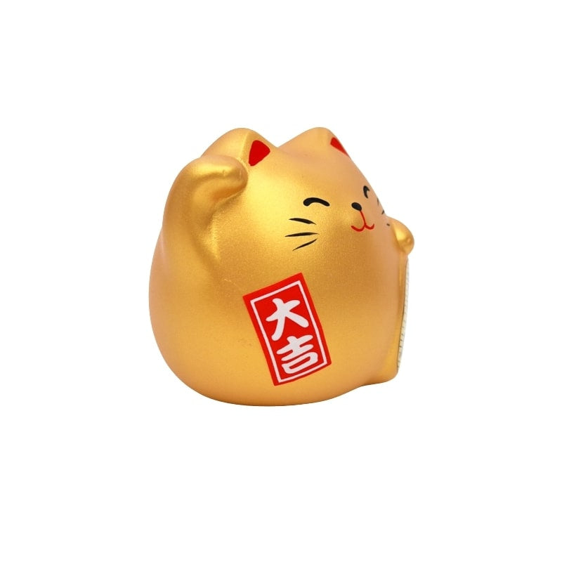 Maneki Neko Round Gold