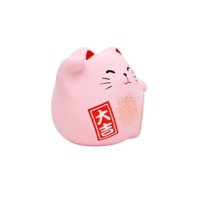 Maneki Neko Round Pink