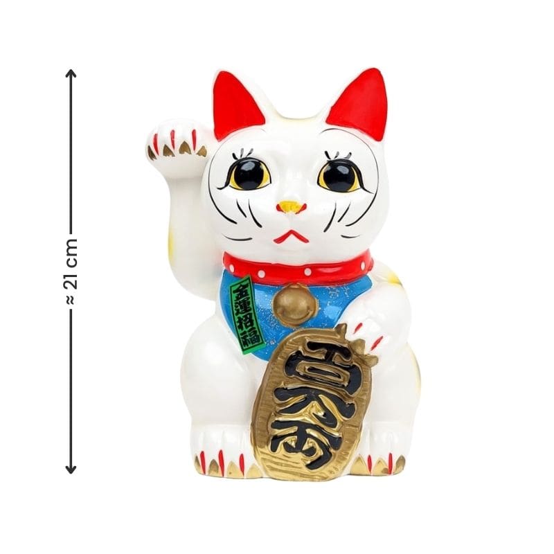 Maneki Neko White Seto 21 cm