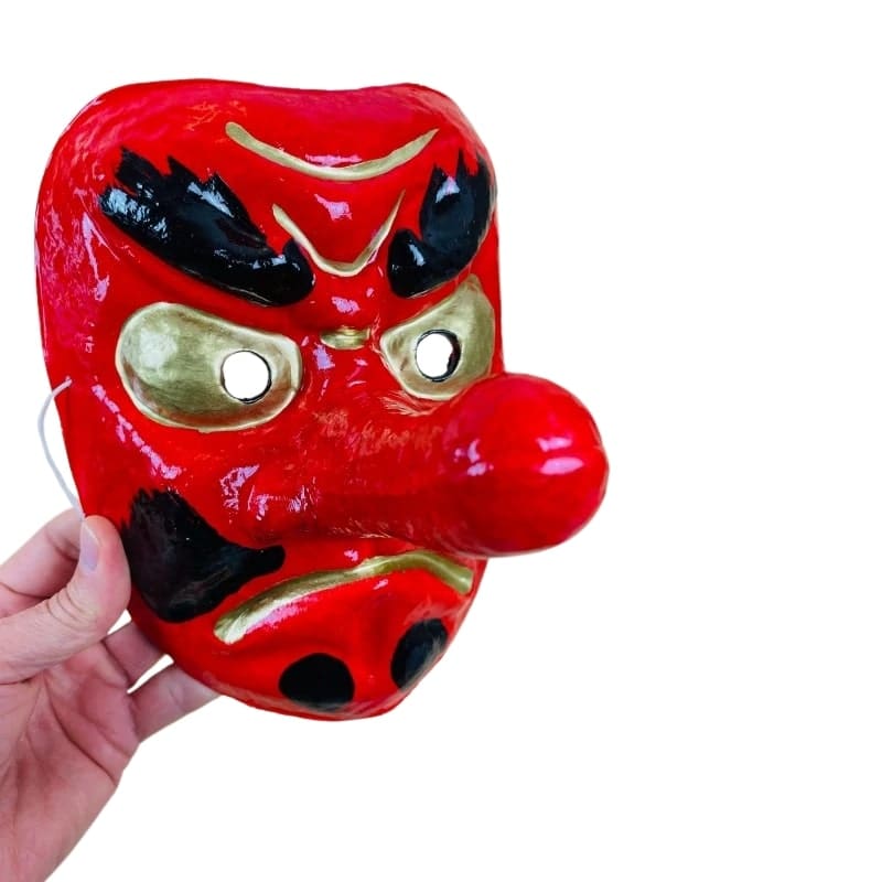 Maska Tengu z papier mache