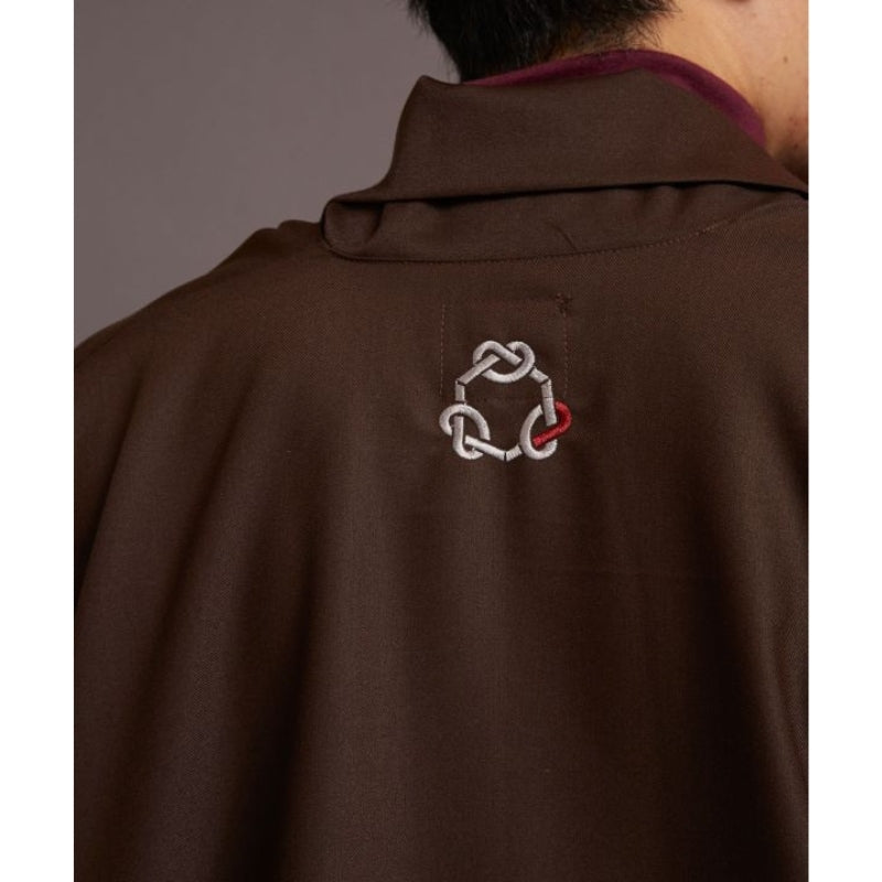 Męska kurtka kimono w kolorze brązowym Uniwersalny rozmiar